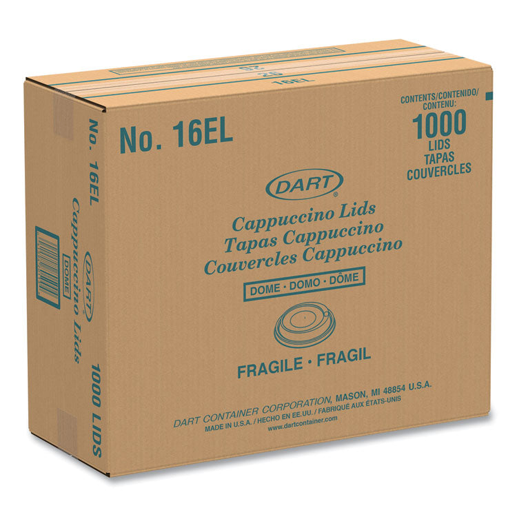 Cappuccino Dome Sipper Lids, Fits 12 oz to 24 oz Cups, White, 1,000/Carton