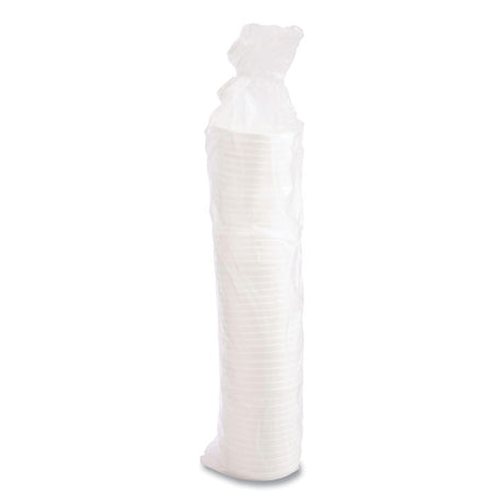 Vented Foam Lids, Fits 6 oz to 32 oz Cups, White, 50 Pack, 10 Packs/Carton
