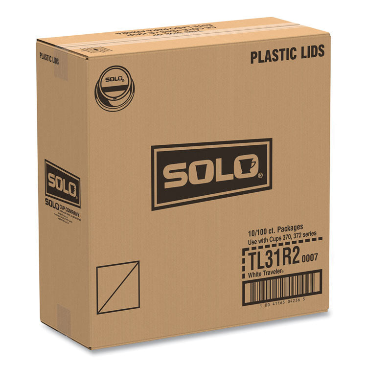 Traveler Cappuccino Style Dome Lid, Fits 10 oz Cups, White, 100/Pack, 10 Packs/Carton