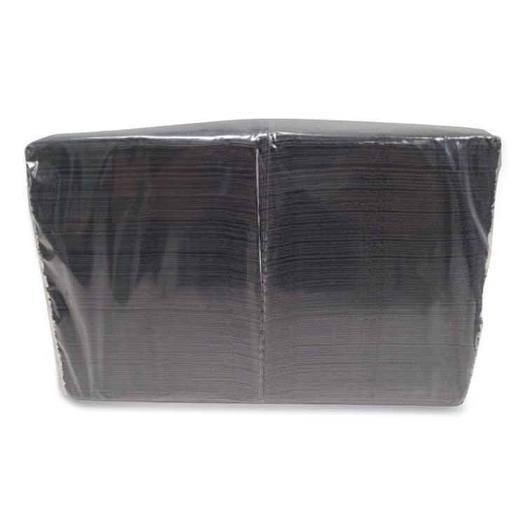 Morsoft Beverage Napkins, 2-Ply, 9 x 9.5, Black, 1,000/Carton