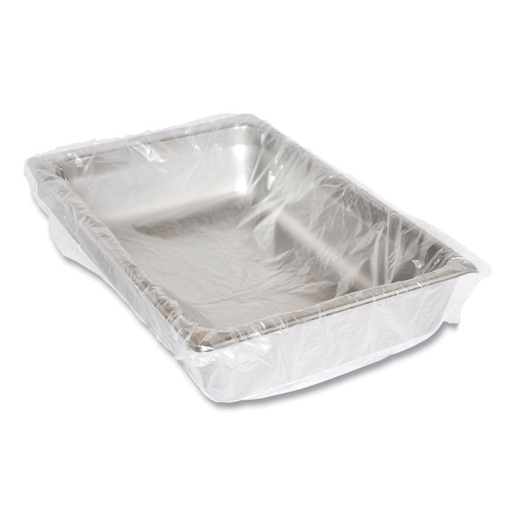 Steam Pan Liners for 1/2-Size Pans, Includes Twist-Ties, 17 x 23.5 , Clear, 250/Carton