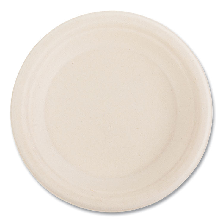 Bagasse PFAS-Free Dinnerware, Plate, 6  dia, Tan, 1,000/Carton