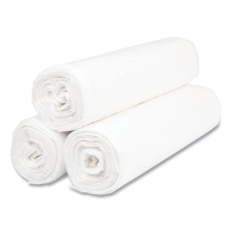 High-Density Commercial Can Liner Value Pack, 30 gal, 9 mic, 30 x 36 , Natural, Interleaved Roll, 25 Bags/Roll, 20 Rolls/CT
