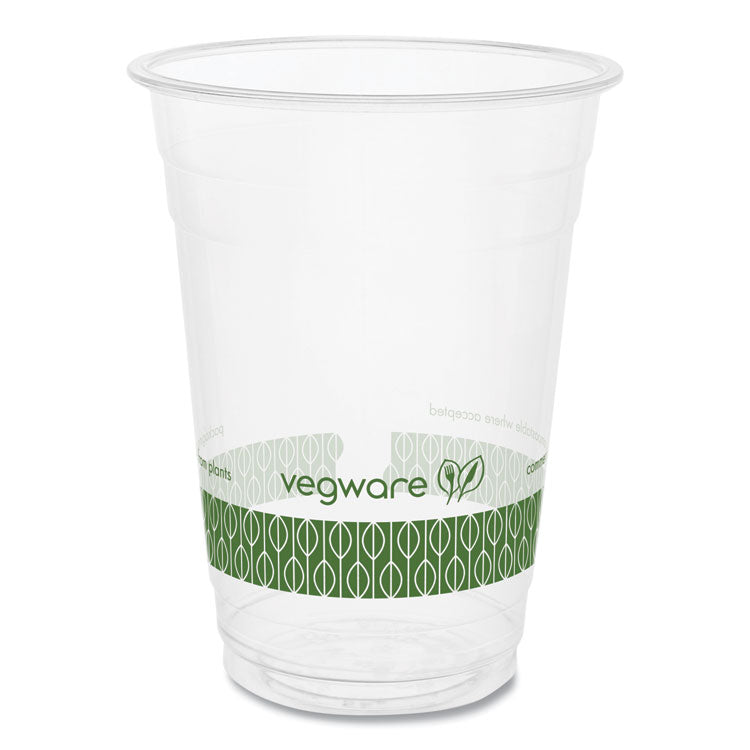 96-Series Cold Cup, Compostable, 16 oz, Clear/Green, 1,000/Carton