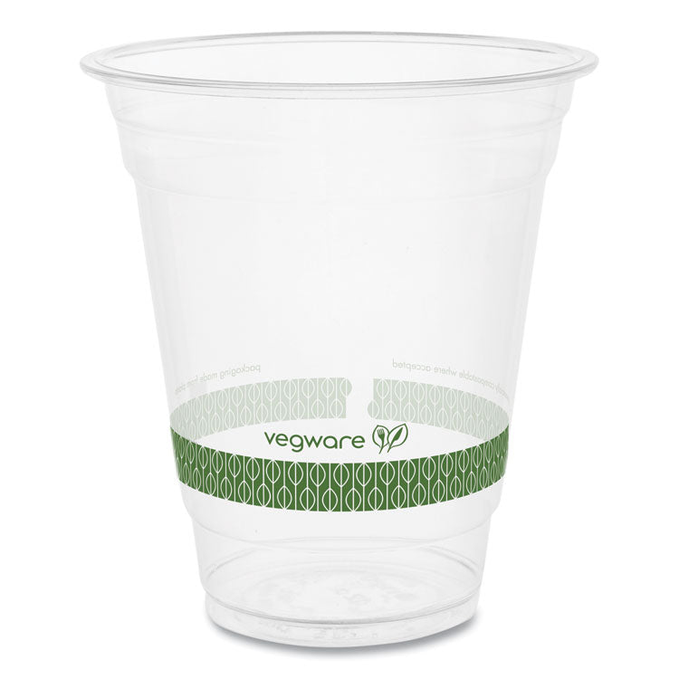 96-Series Cold Cup, Compostable, 12 oz, Clear/Green, 1,000/Carton