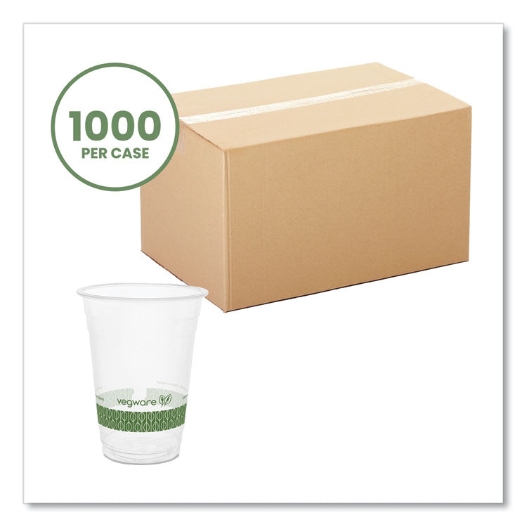 96-Series Cold Cup, Compostable, 16 oz, Clear/Green, 1,000/Carton