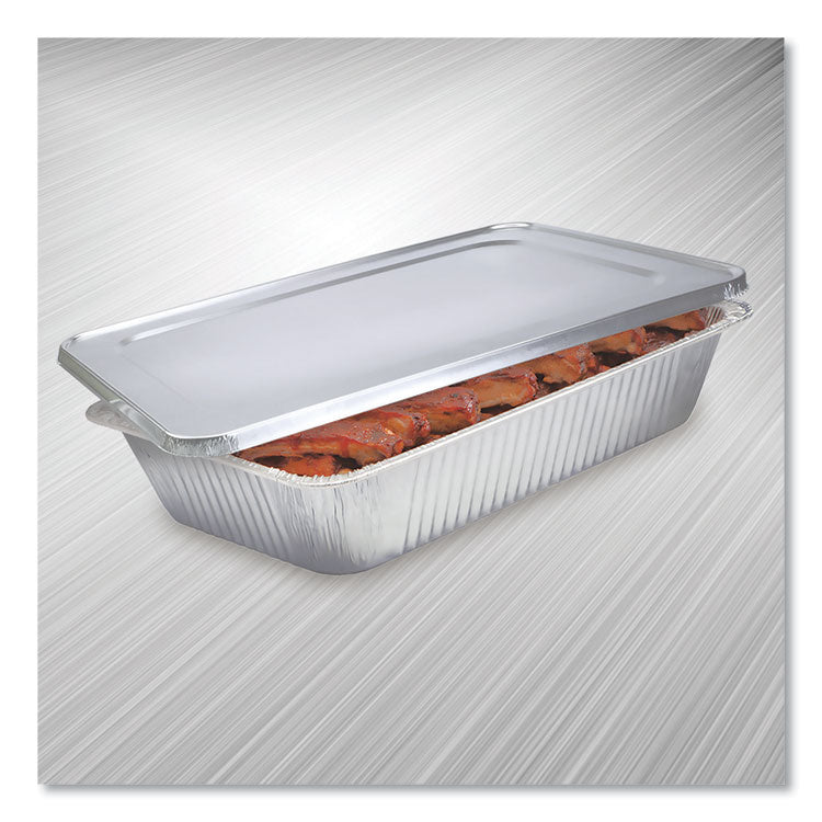 Steam Table Pan Lids, Full Curl Edge, Fits Full-Size Pan, 0.62 Deep, 12.87 x 20.81, 50/Carton