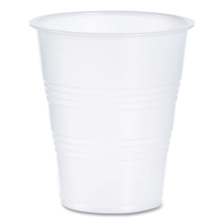 High-Impact Polystyrene Cold Cups, 7 oz, Translucent, Clear, 100/Pack