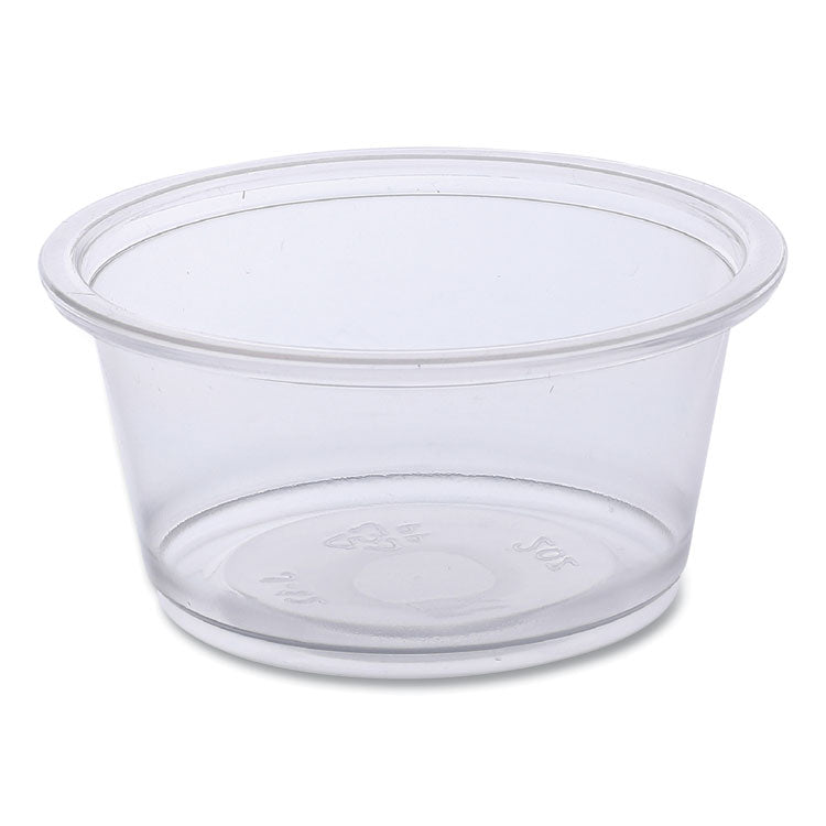 Souffle/Portion Cups, 2 oz, Clear, 125/Sleeve, 20 Sleeves/Carton