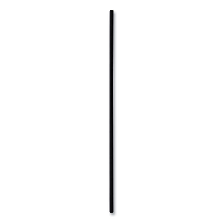 Cocktail Straws, 8 , Polypropylene, Black, 5,000/Carton