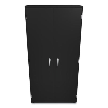 Assembled Storage Cabinet, 36w x 18.13d x 71.75h, Black