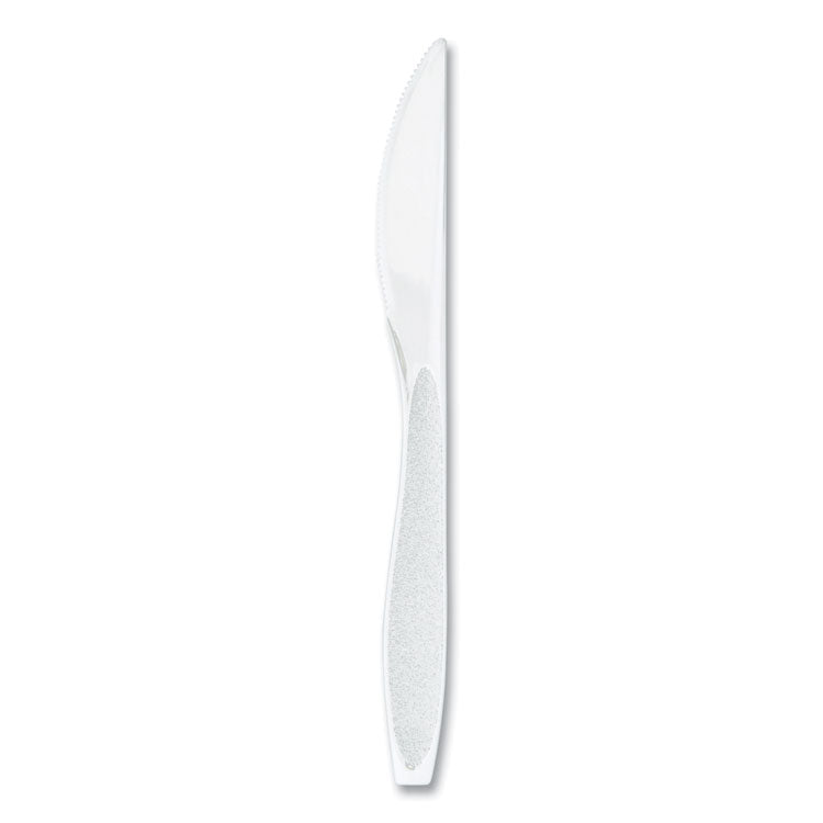 Impress Heavyweight Full-Length Polystyrene Cutlery, Knife, White, 100/Box