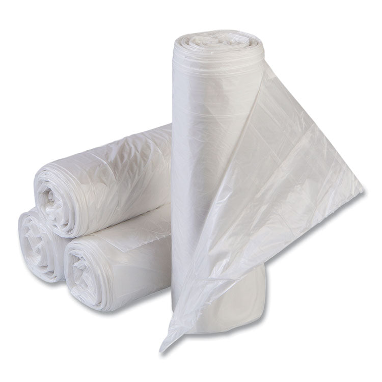 High-Density Commercial Can Liner Value Pack, 16 gal, 7 mic, 24 x 31 , Clear, Interleaved Roll, 50 Bags/Roll, 20 Rolls/CT