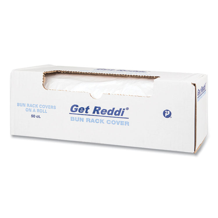 Poly Bun Rack Cover, 60 x 80, 15 Micron, Clear, Plastic, 50/Carton