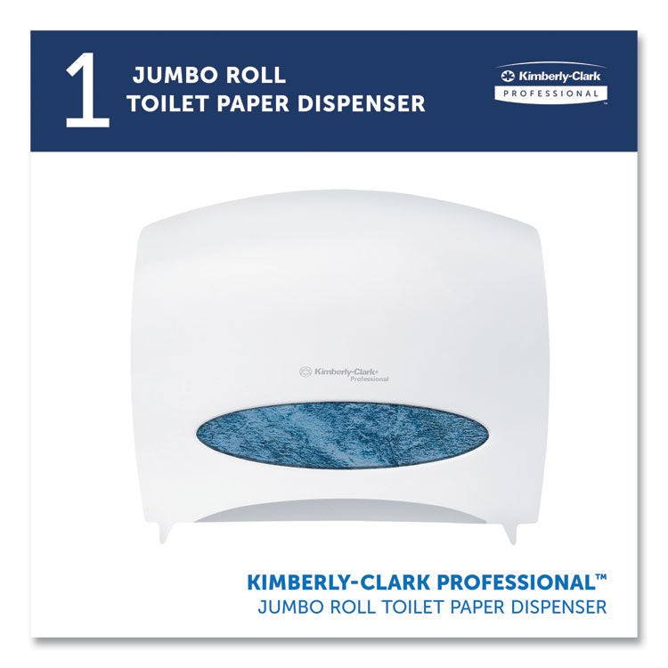 JRT Jr. Escort Jumbo Roll Bath Tissue Dispenser, 16 x 5.75 x 13.88, Pearl White