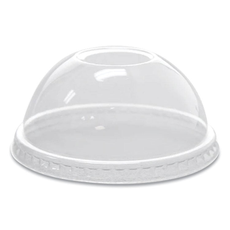 PET Lids, Fits 8 oz to 10 oz Cold Cups, Dome Lid, Clear, 1,000/Carton