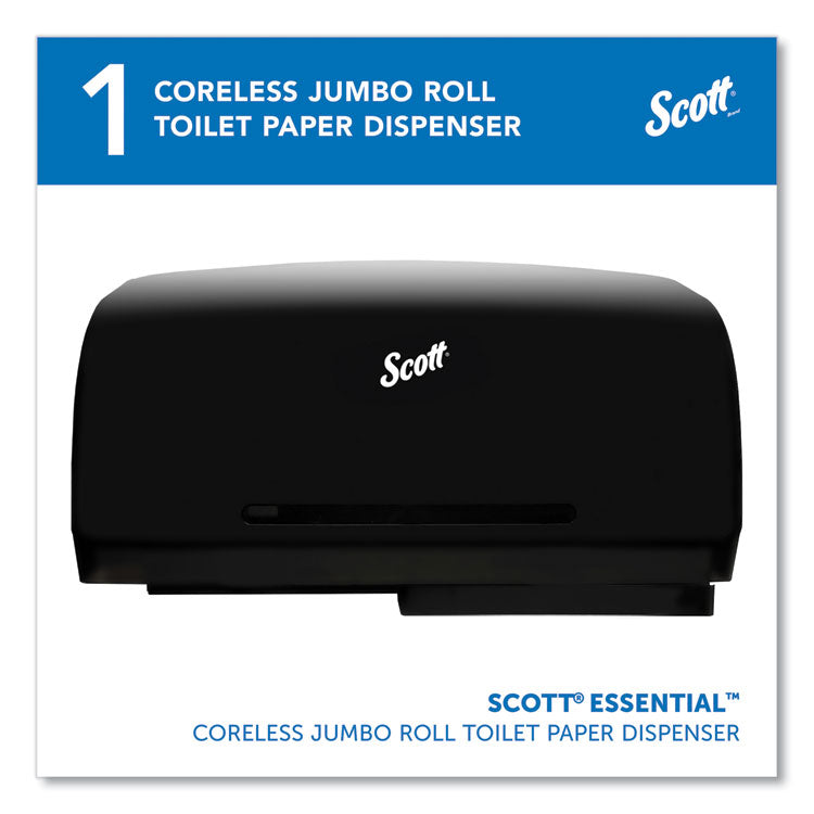 Essential Coreless Twin Jumbo Roll Tissue Dispenser, 20 x 6 x 11, Black