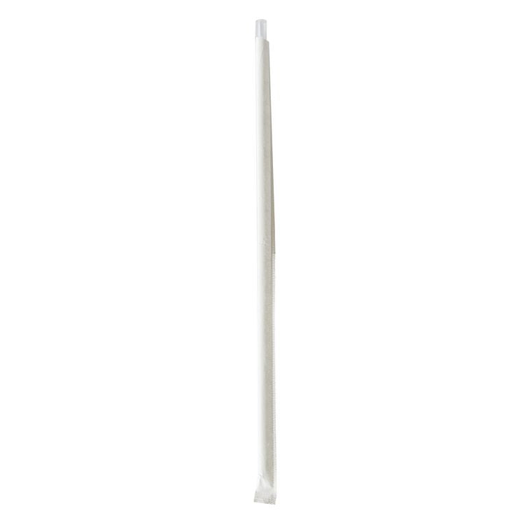 Wrapped Jumbo Straws, 10.25 , Polypropylene, Clear, 2,000/Carton