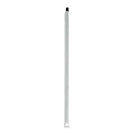Wrapped Giant Straws, 10.25 , Polypropylene, Black, 1,200/Carton