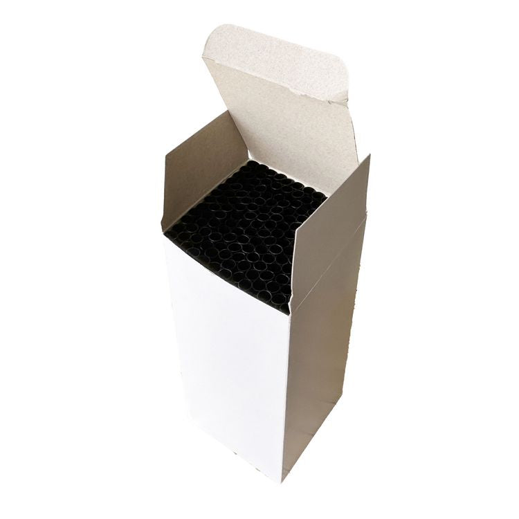 Wrapped Giant Straws, 7.75 , Polypropylene, Black, 7,200/Carton