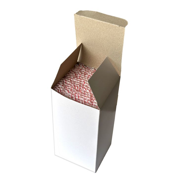 Jumbo Straws, 7.75 , Polypropylene, Red/White Striped, 12,500/Carton