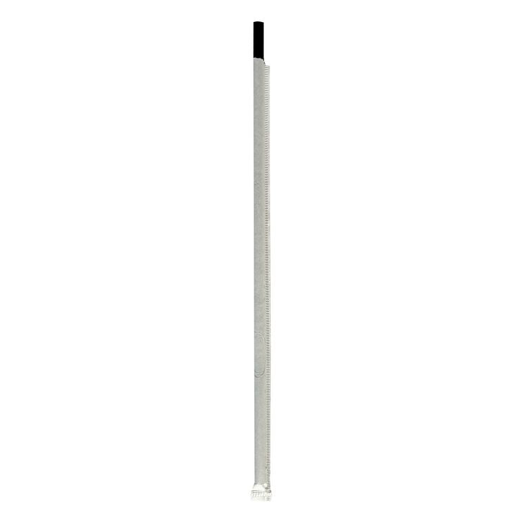 Wrapped Jumbo Straws, 10.25 , Polypropylene, Black, 2,000/Carton