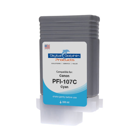 Digital Dolphin Products Compatible Replacement Ink Cartridge for Canon PFI-107, 130 mL