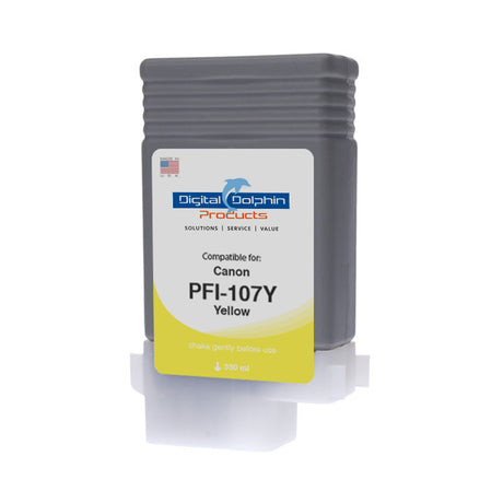 Digital Dolphin Products Compatible Replacement Ink Cartridge for Canon PFI-107, 130 mL