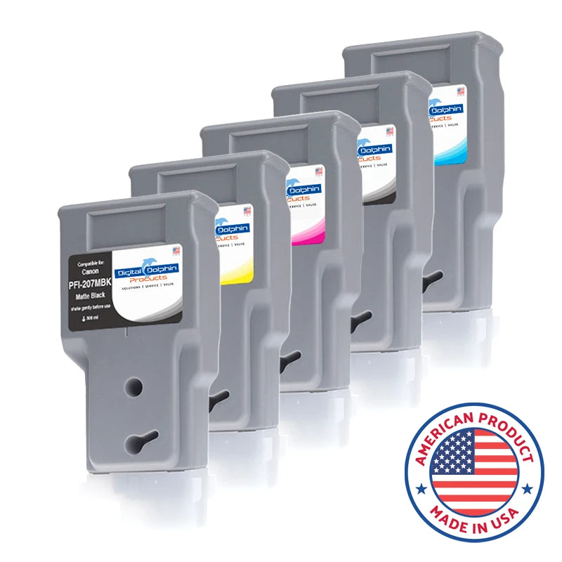 Digital Dolphin Products Compatible Replacement Ink Cartridge for Canon PFI-207, 300 mL