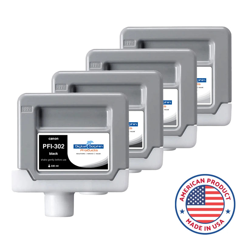 Digital Dolphin Products Compatible Replacement Ink Cartridge for Canon PFI-302, 330 mL