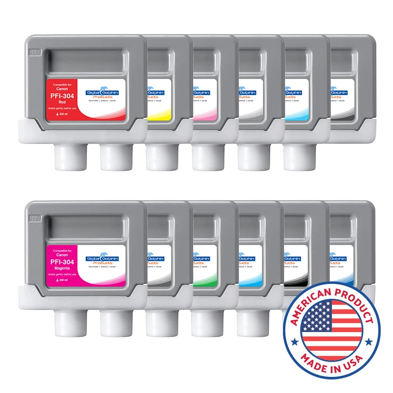 Digital Dolphin Products Compatible Replacement Ink Cartridge for Canon PFI-304, 330 mL