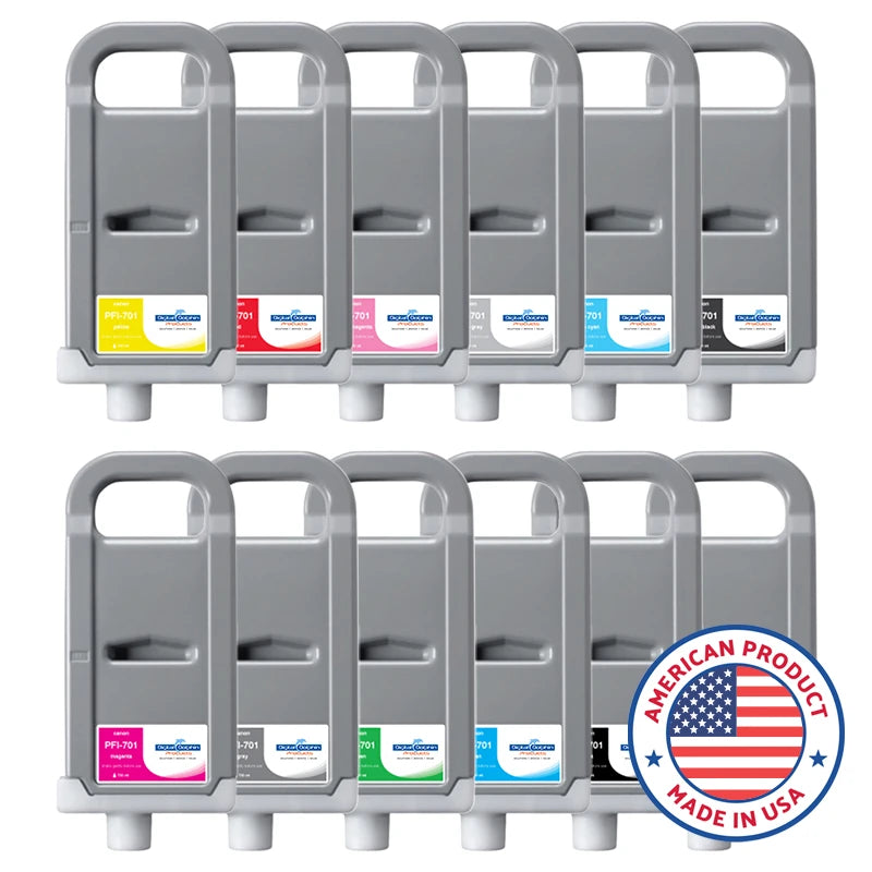 Digital Dolphin Products Compatible Replacement Ink Cartridge for Canon PFI-701, 700 mL