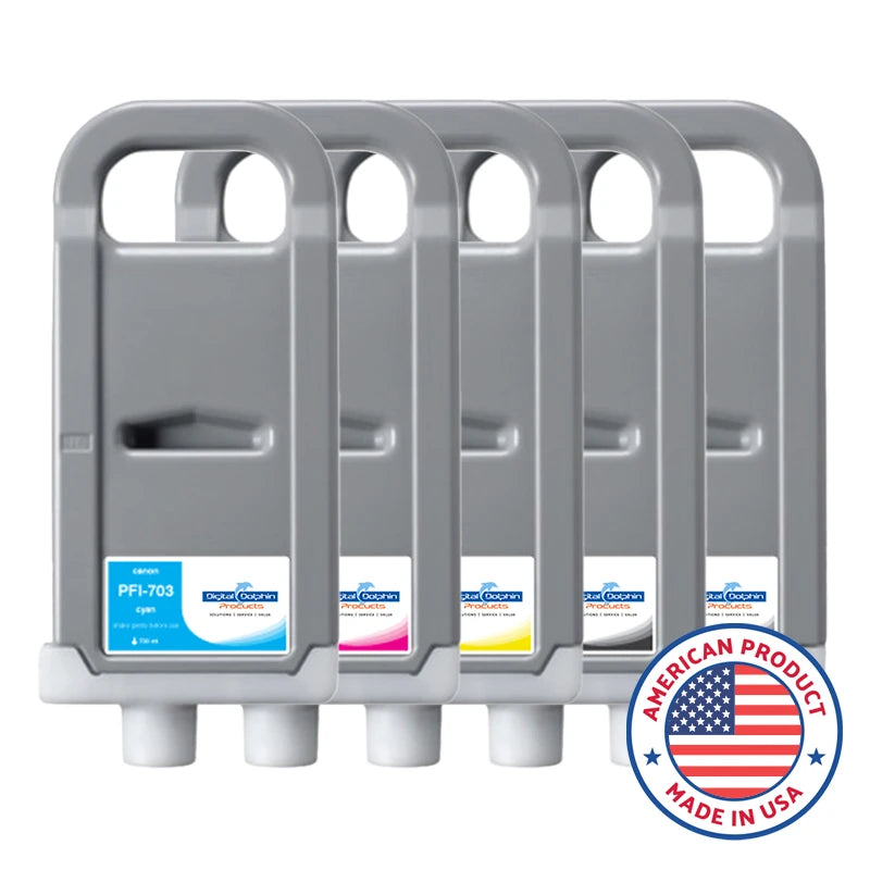 Digital Dolphin Products Compatible Replacement Ink Cartridge for Canon PFI-703, 700 mL