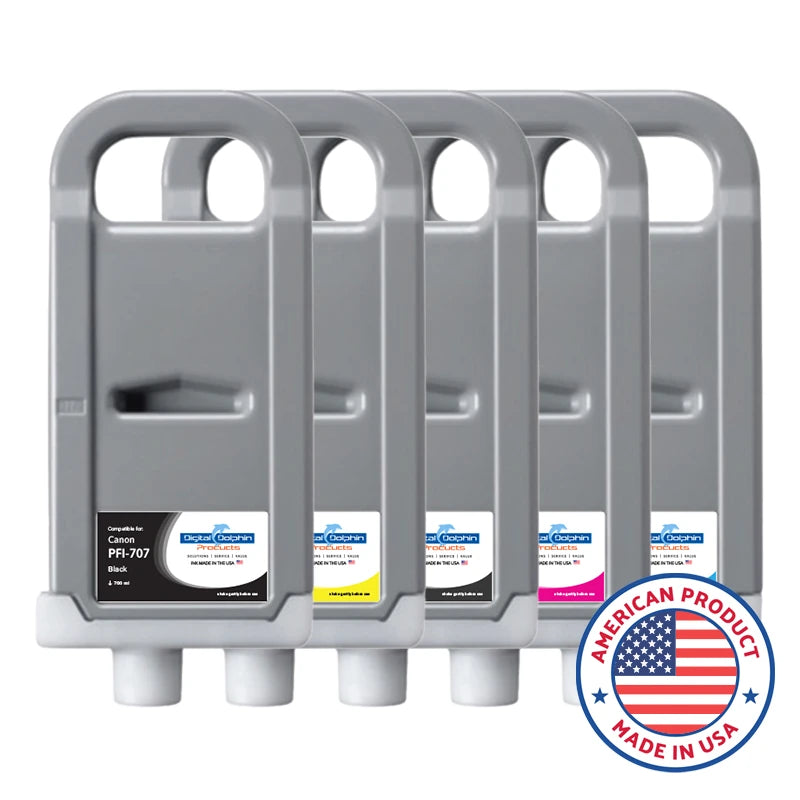 Digital Dolphin Products Compatible Replacement Ink Cartridge for Canon PFI-707, 700 mL
