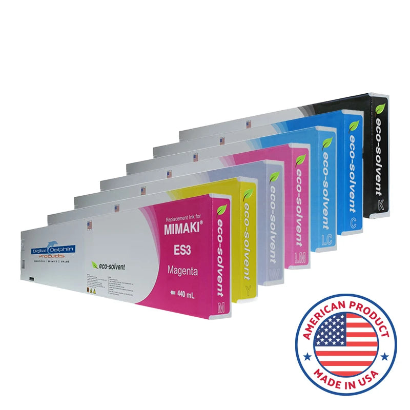 Digital Dolphin Products Compatible Replacement Ink Cartridges for Mimaki ES3, 220 mL – 440 mL
