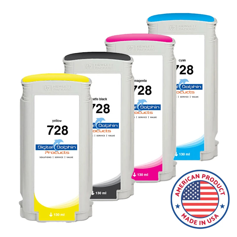 Digital Dolphin Products Compatible Replacement Ink Cartridge for HP 728, 130 mL