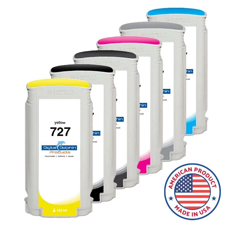 Digital Dolphin Products Compatible Replacement Ink Cartridge for HP 727, 130 mL
