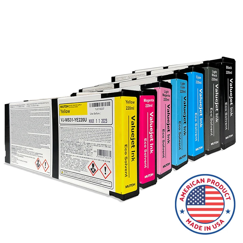 Digital Dolphin Products Compatible Replacement Ink Cartridge for Mutoh VJ-MS31  220 mL - 1000 mL