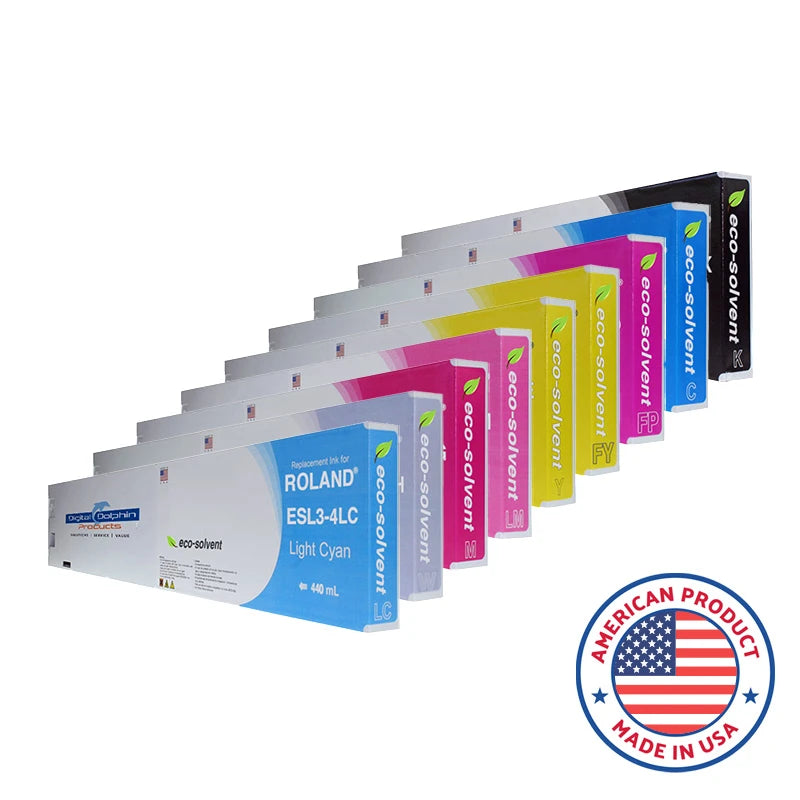 Digital Dolphin Products Compatible Replacement Ink Cartridges for Roland Eco-Sol Max ESL3
