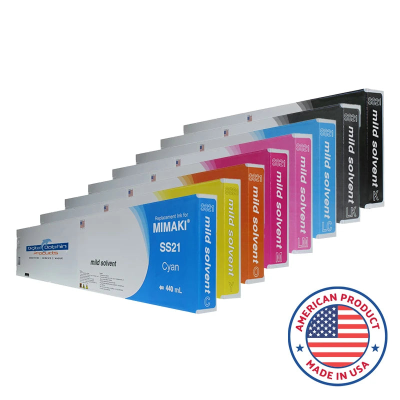 Digital Dolphin Products Compatible Replacement Ink Cartridges for Mimaki SS21, 220 mL - 440 mL