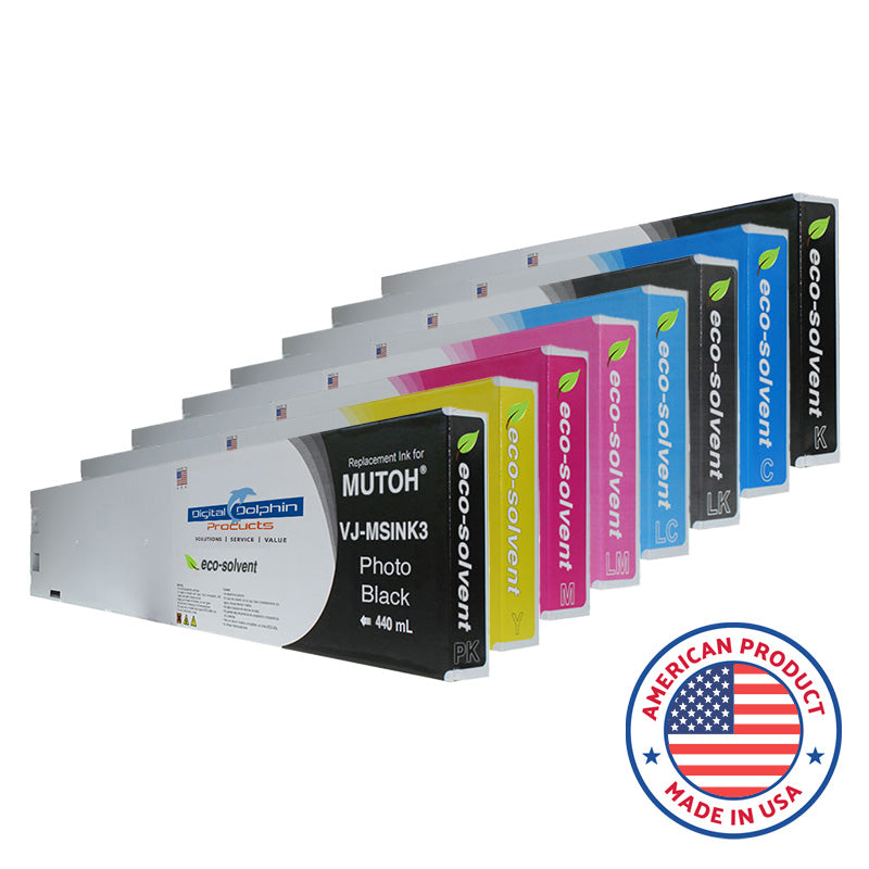 Digital Dolphin Products Compatible Replacement Ink Cartridge for Mutoh VJ-MSINK3  220 mL - 440 mL