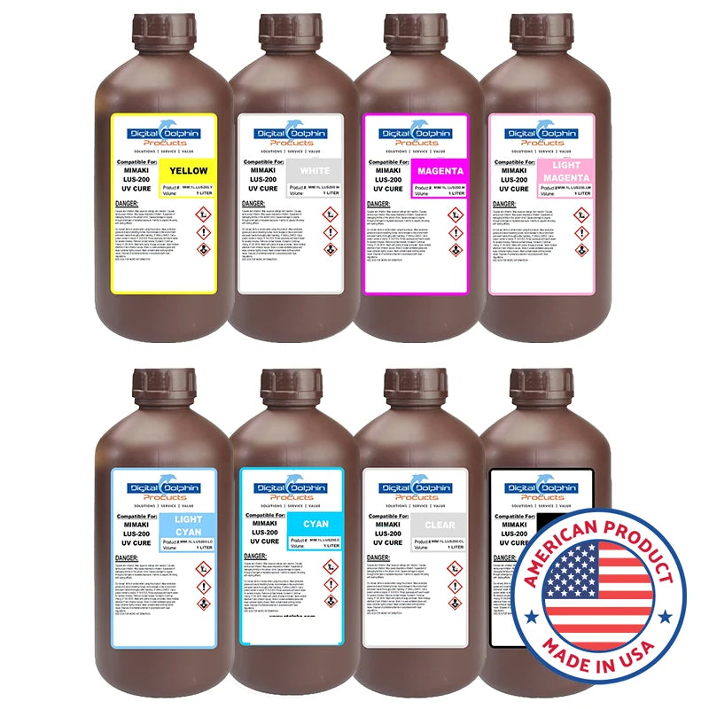 Digital Dolphin Products Compatible Replacement Ink Cartridges for Mimaki LUS-200, 1,000 mL