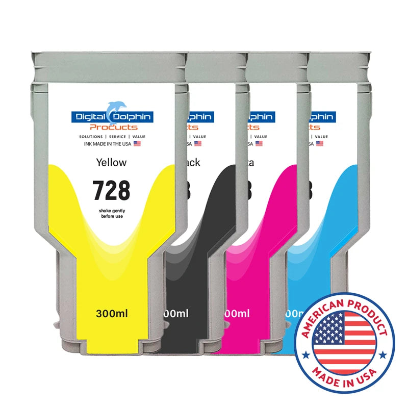 Digital Dolphin Products Compatible Replacement Ink Cartridge for HP 728, 300 mL