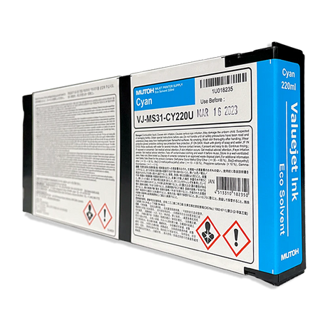 Digital Dolphin Products Compatible Replacement Ink Cartridge for Mutoh VJ-MS31  220 mL - 1000 mL