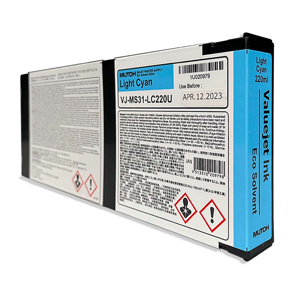 Digital Dolphin Products Compatible Replacement Ink Cartridge for Mutoh VJ-MS31  220 mL - 1000 mL