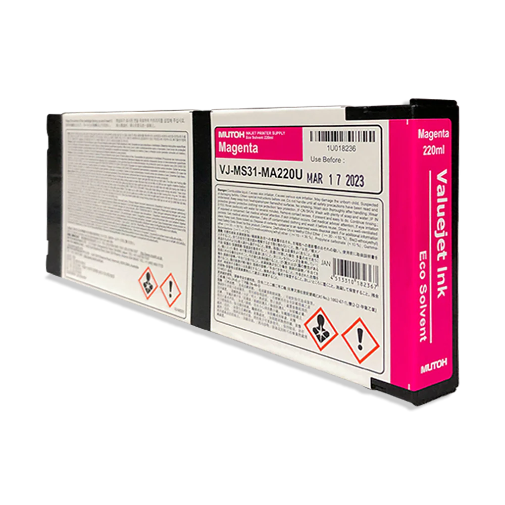 Digital Dolphin Products Compatible Replacement Ink Cartridge for Mutoh VJ-MS31  220 mL - 1000 mL