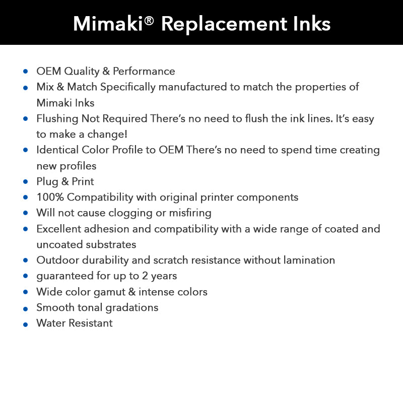 Digital Dolphin Products Compatible Replacement Ink Cartridges for Mimaki ES3, 220 mL – 440 mL