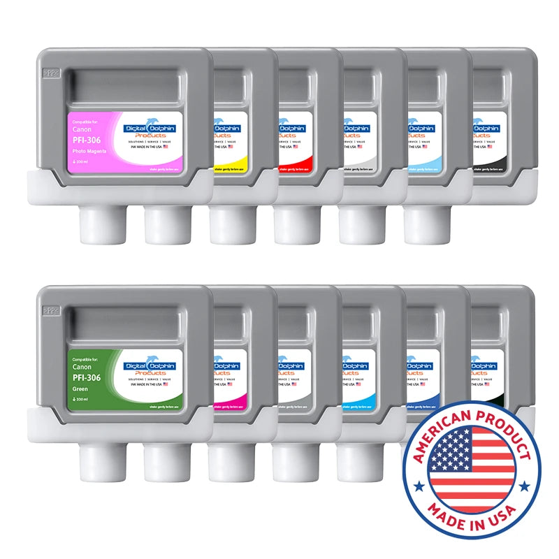 Digital Dolphin Products Compatible Replacement Ink Cartridge for Canon PFI-306, 330 mL