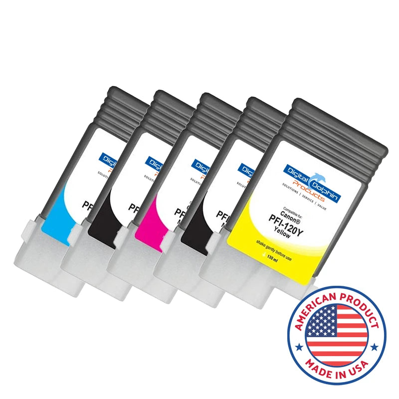Digital Dolphin Products Compatible Replacement Ink Cartridge for Canon PFI-120, 130 mL