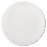 White Paper Plates, 9" dia, 100/Pack, 10 Packs/Carton